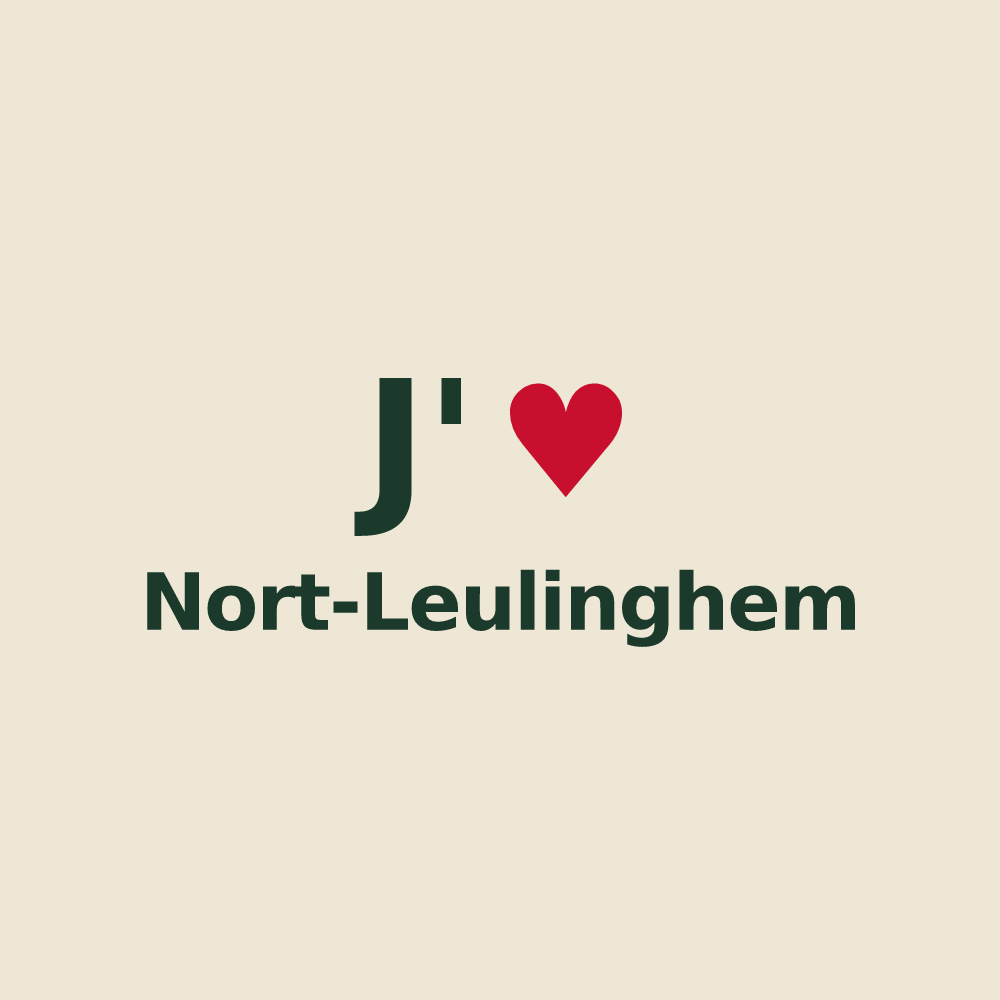 Tote bag personnalisé Nort-Leulinghem — design J'aime Nort-Leulinghem