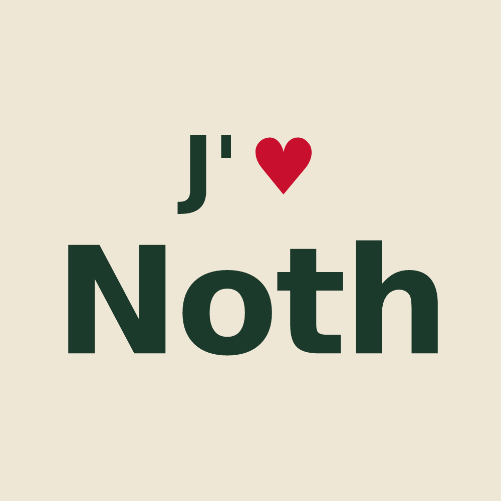 Tote bag personnalisé Noth — design J'aime Noth