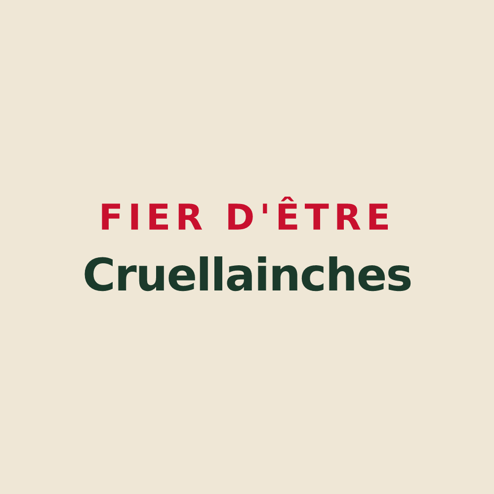 Tote bag « Fier d'être Cruellainches » — design pour Notre-Dame-du-Cruet