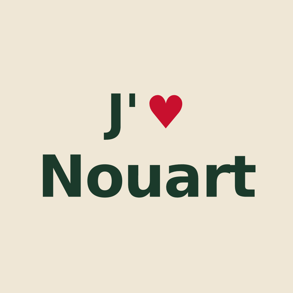 Tote bag personnalisé Nouart — design J'aime Nouart