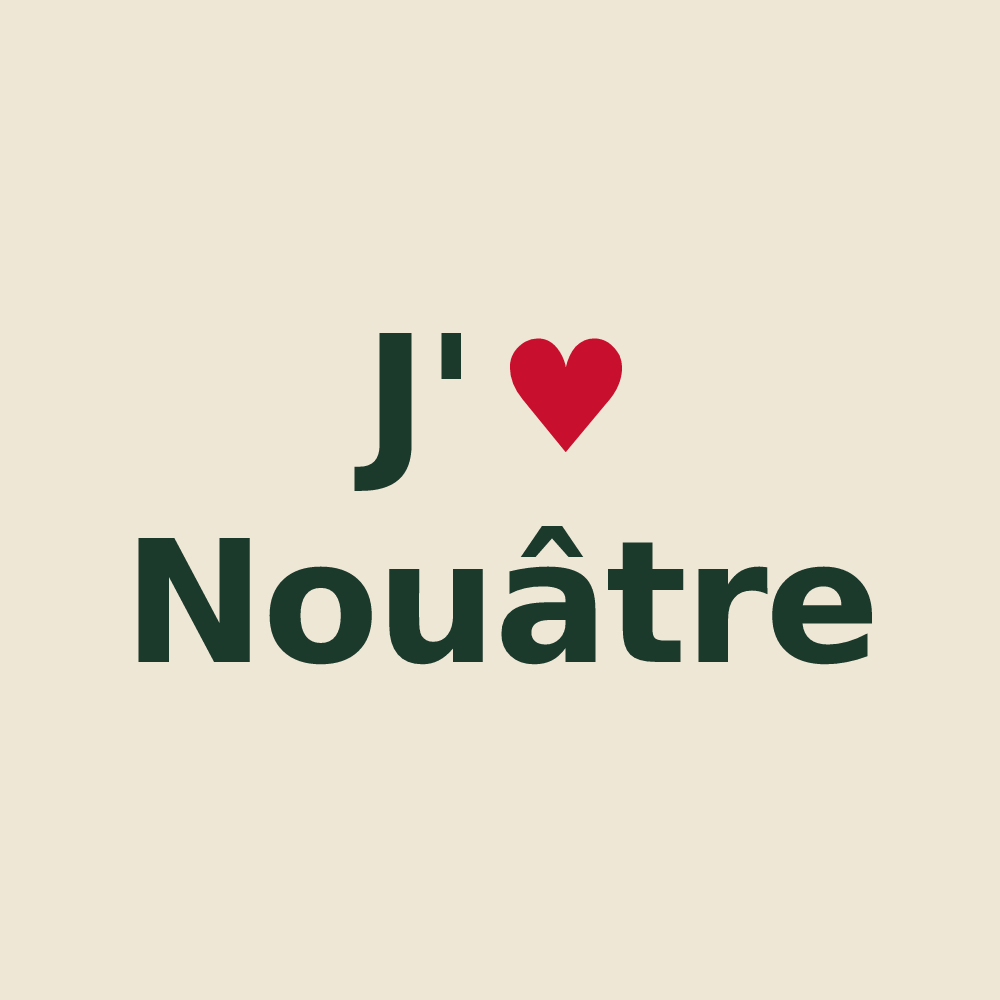 Tote bag personnalisé Nouâtre — design J'aime Nouâtre