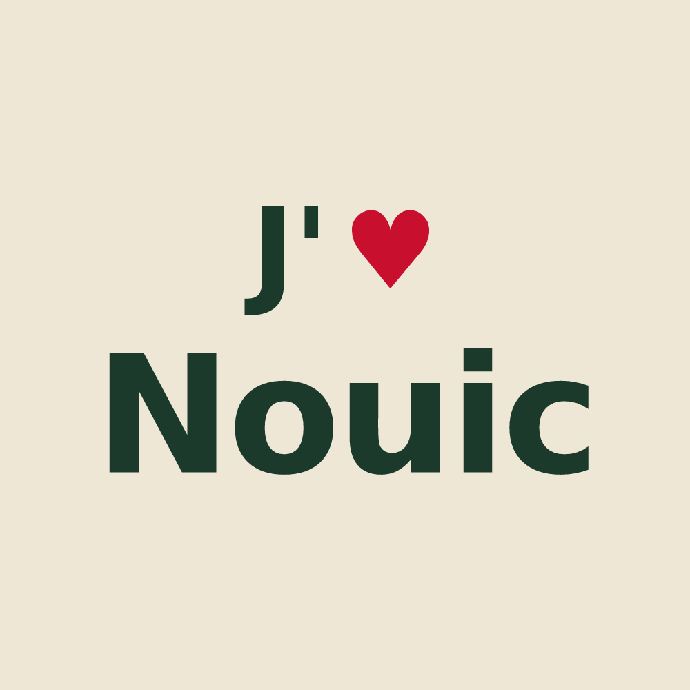 Tote bag personnalisé Nouic — design J'aime Nouic