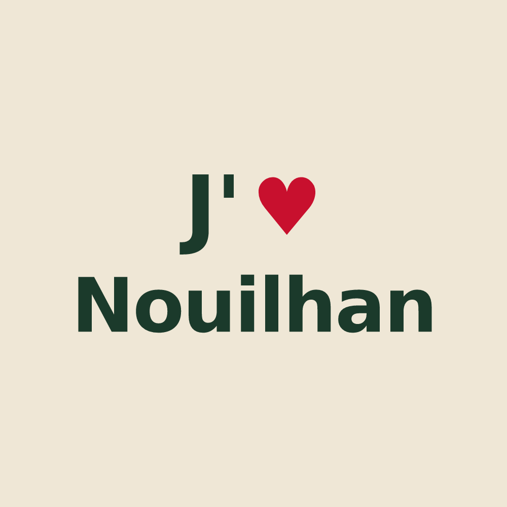 Tote bag personnalisé Nouilhan — design J'aime Nouilhan