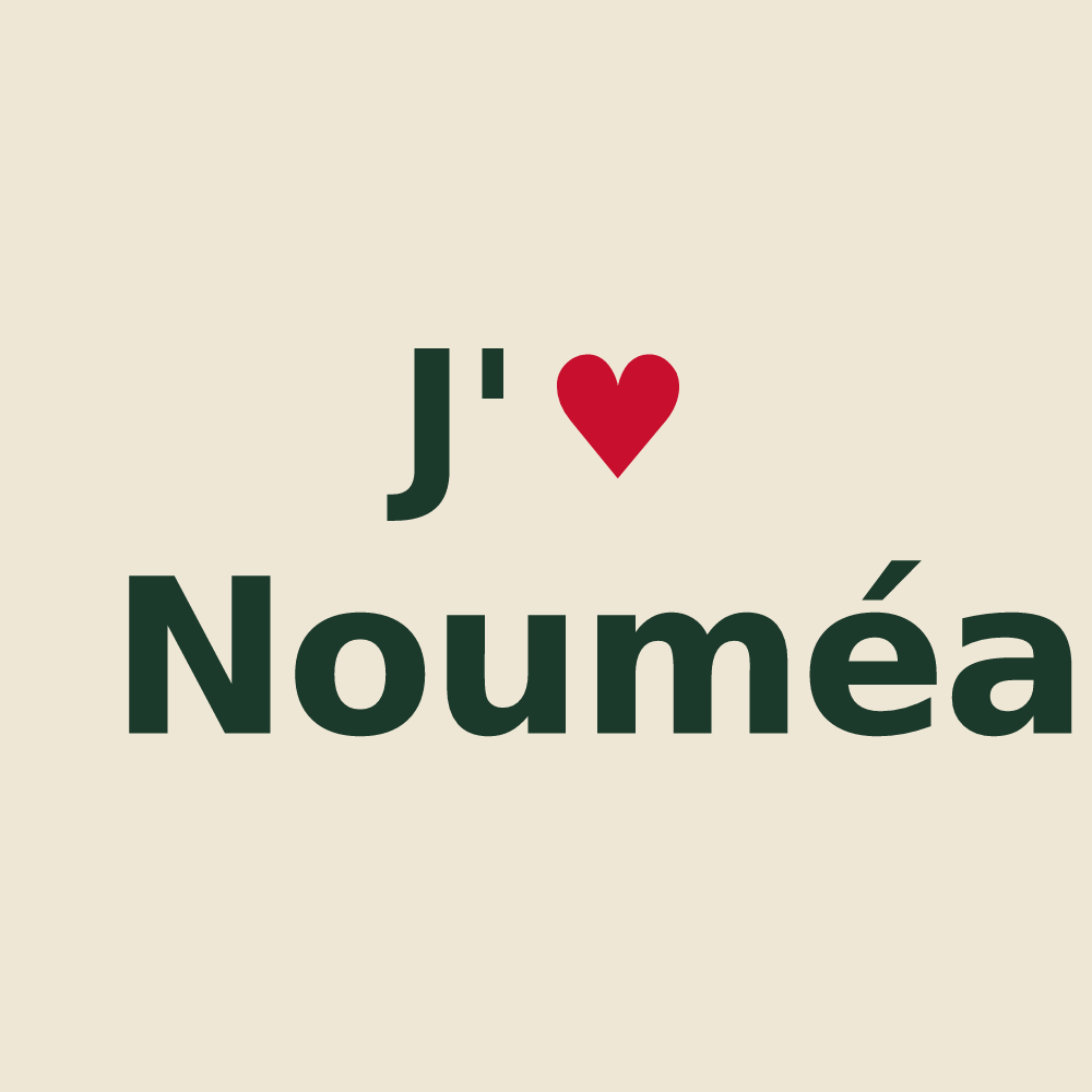 Tote bag personnalisé Nouméa — design J'aime Nouméa