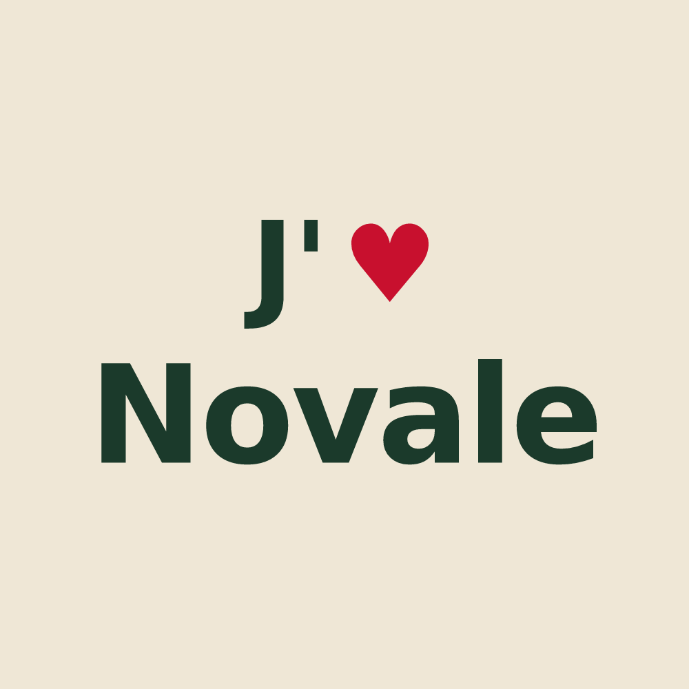 Tote bag personnalisé Novale — design J'aime Novale