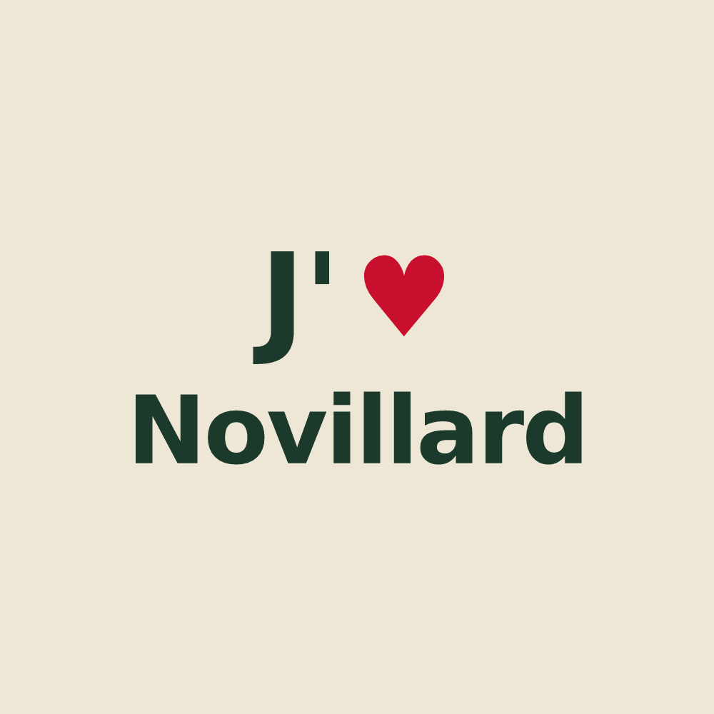 Tote bag personnalisé Novillard — design J'aime Novillard