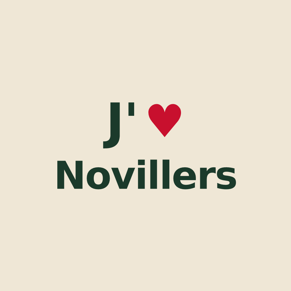 Tote bag personnalisé Novillers — design J'aime Novillers