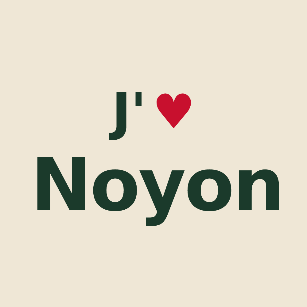 Tote bag personnalisé Noyon — design J'aime Noyon