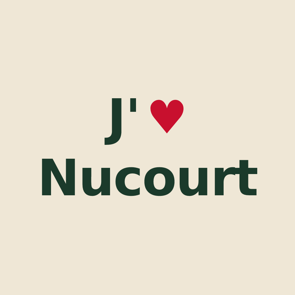 Tote bag personnalisé Nucourt — design J'aime Nucourt