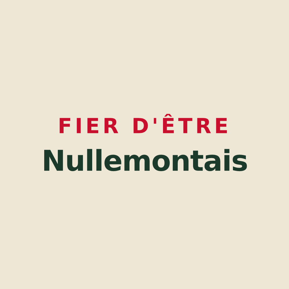Tote bag « Fier d'être Nullemontais » — design pour Nullemont