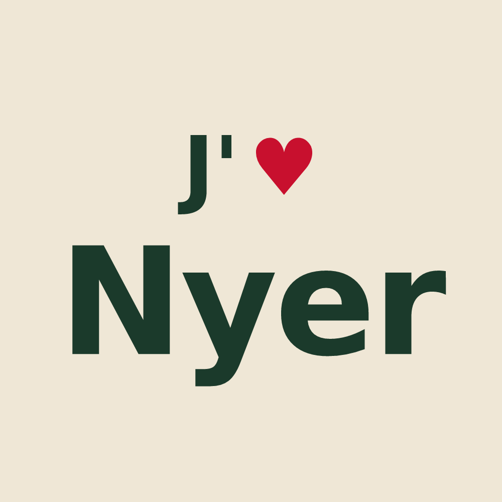 Tote bag personnalisé Nyer — design J'aime Nyer