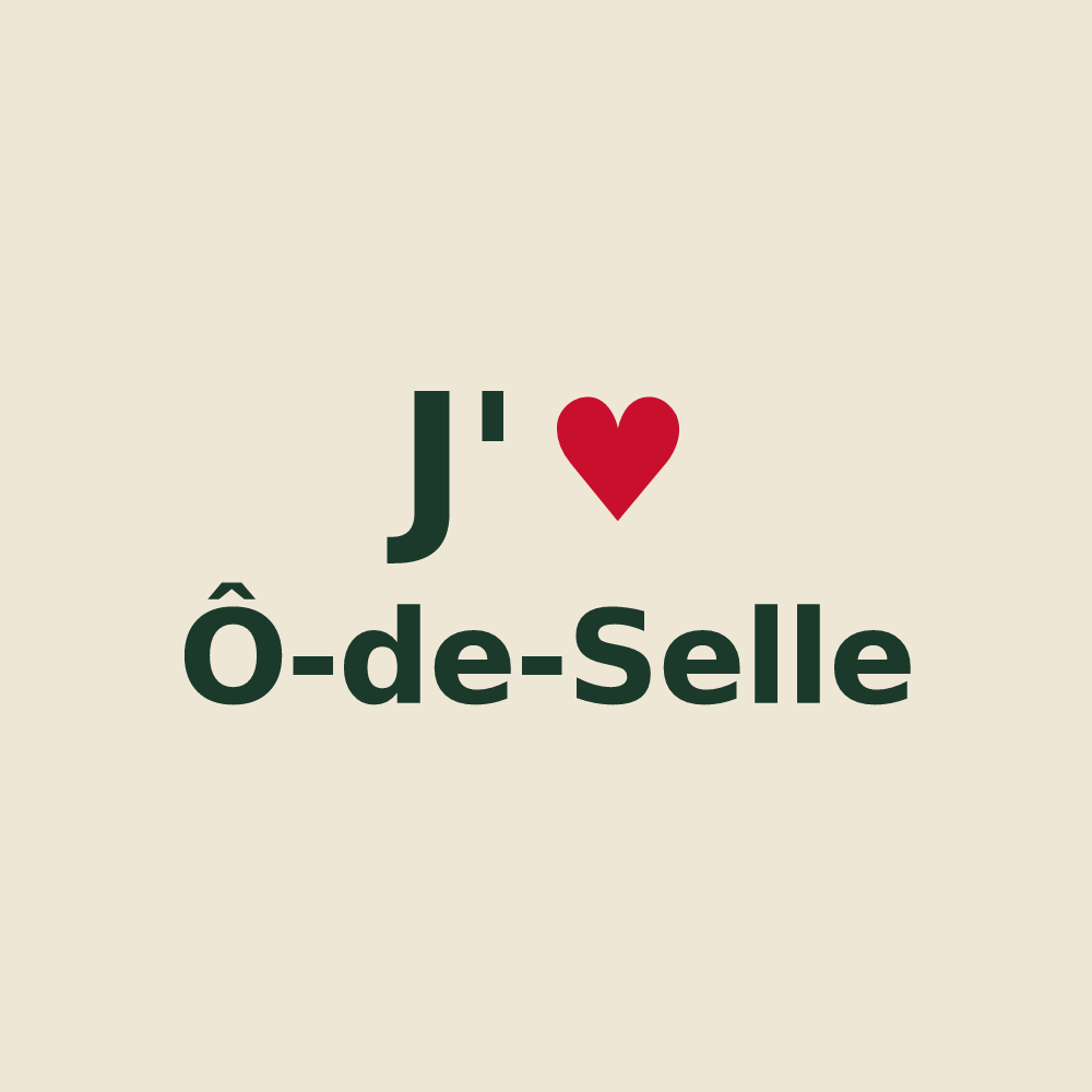 Tote bag personnalisé Ô-de-Selle — design J'aime Ô-de-Selle