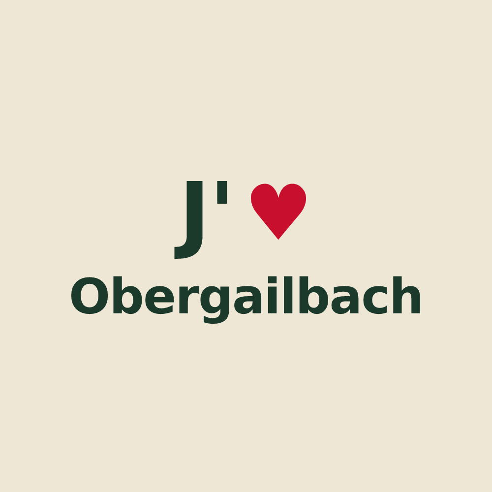 Tote bag personnalisé Obergailbach — design J'aime Obergailbach