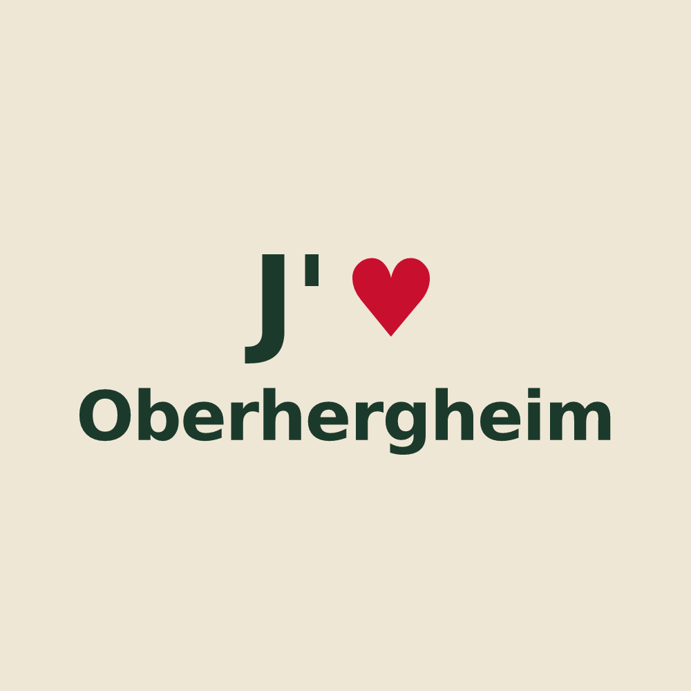 Tote bag personnalisé Oberhergheim — design J'aime Oberhergheim