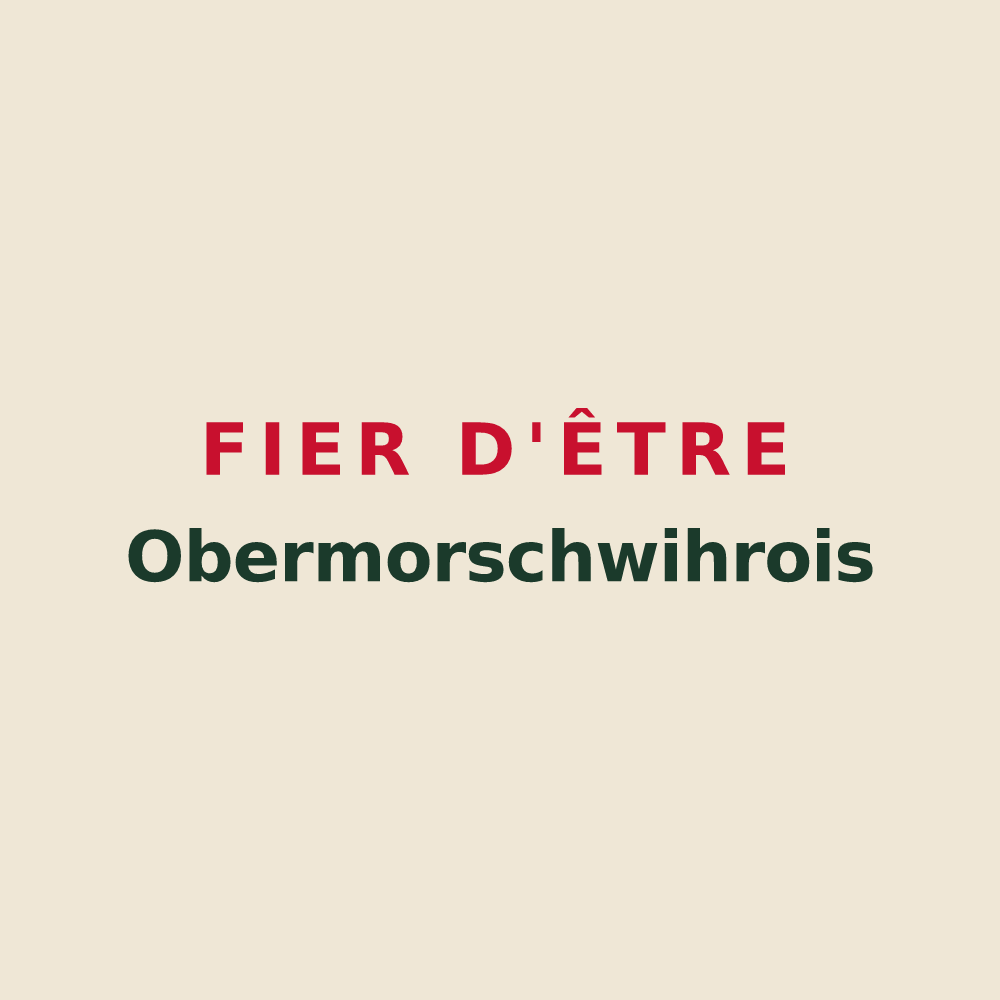 Tote bag « Fier d'être Obermorschwihrois » — design pour Obermorschwihr