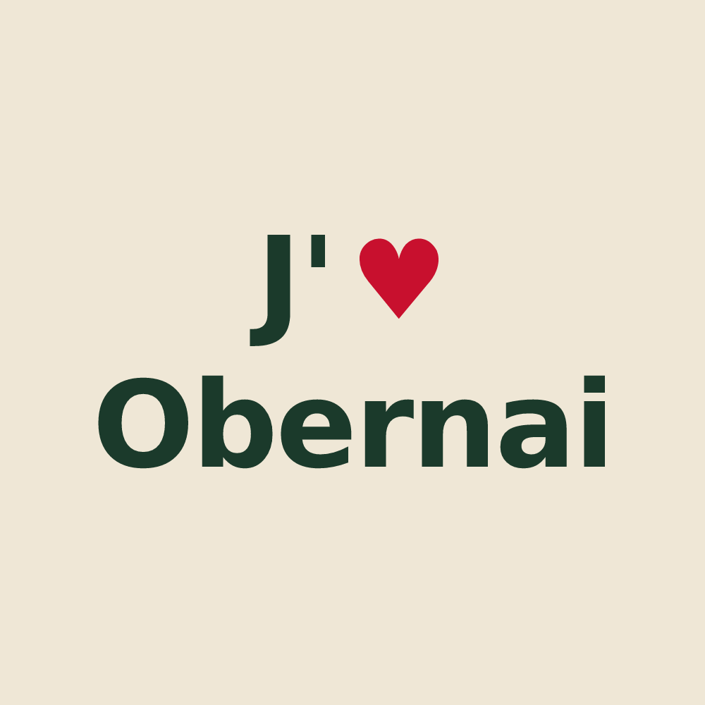 Tote bag personnalisé Obernai — design J'aime Obernai