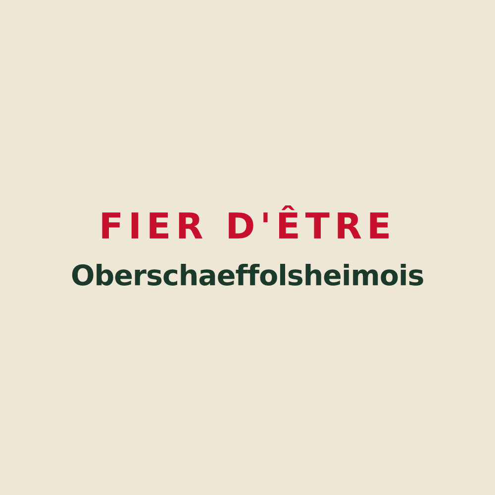 Tote bag « Fier d'être Oberschaeffolsheimois » — design pour Oberschaeffolsheim