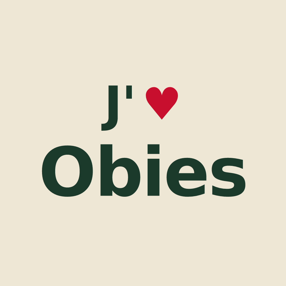 Tote bag personnalisé Obies — design J'aime Obies
