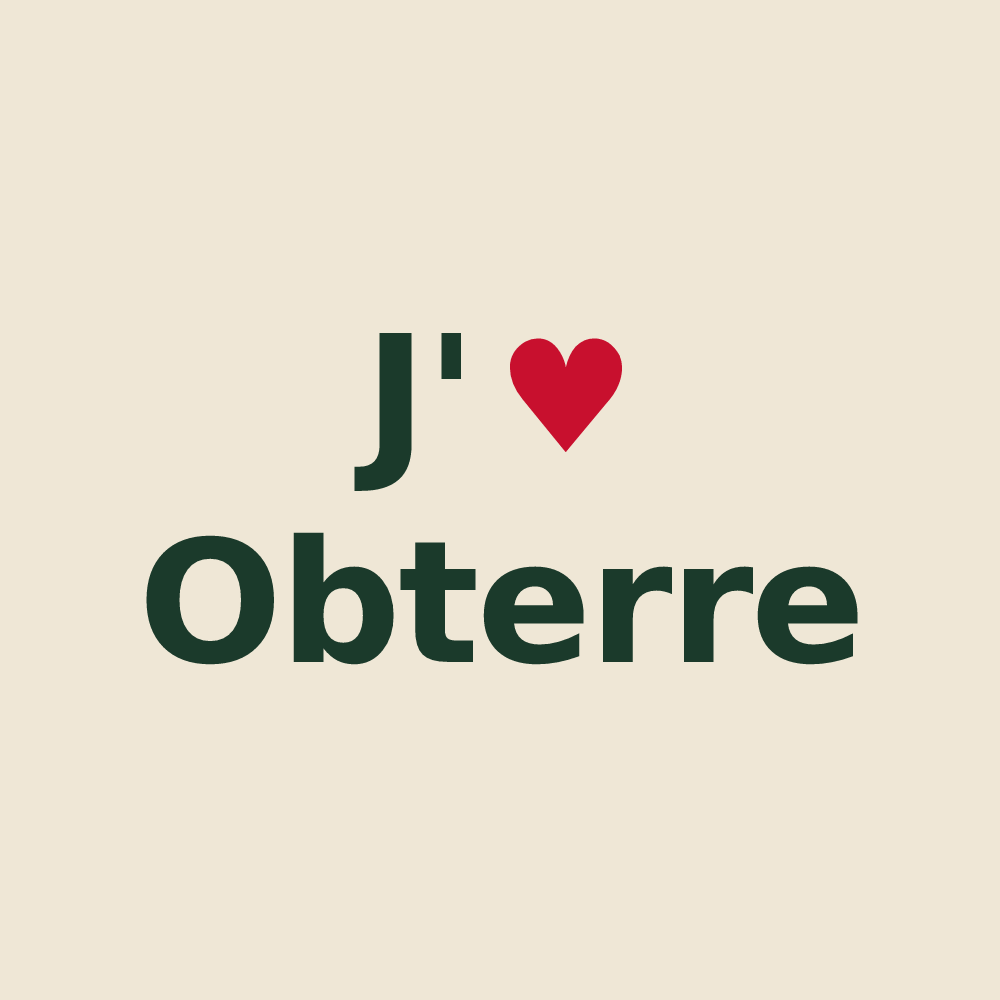Tote bag personnalisé Obterre — design J'aime Obterre