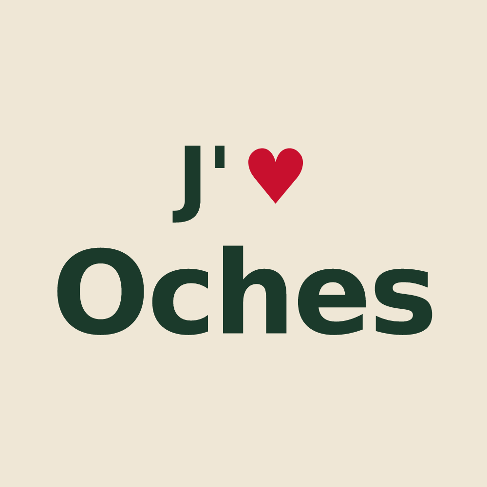 Tote bag personnalisé Oches — design J'aime Oches