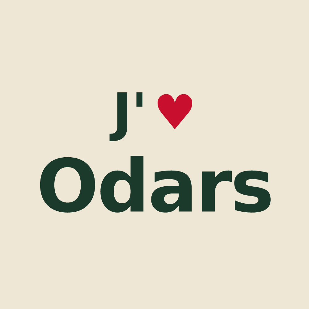 Tote bag personnalisé Odars — design J'aime Odars