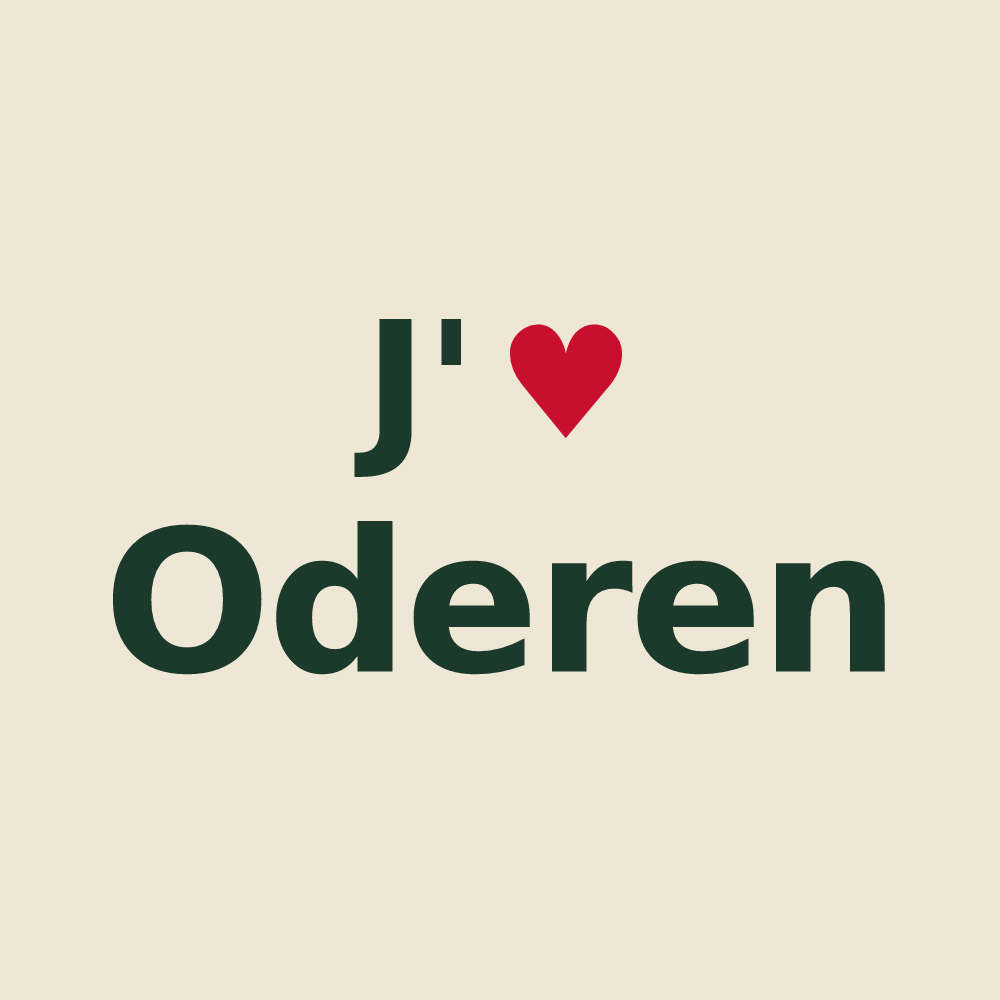 Tote bag personnalisé Oderen — design « J'aime Oderen » imprimé sur le tote bag