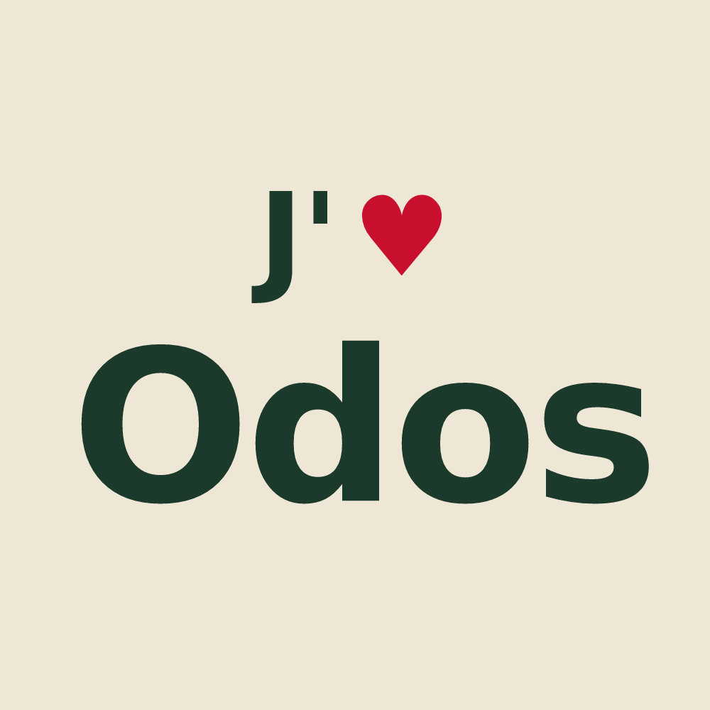 Tote bag personnalisé Odos — design J'aime Odos