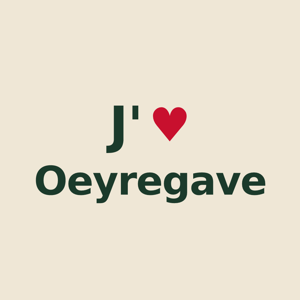 Tote bag personnalisé Oeyregave — design J'aime Oeyregave