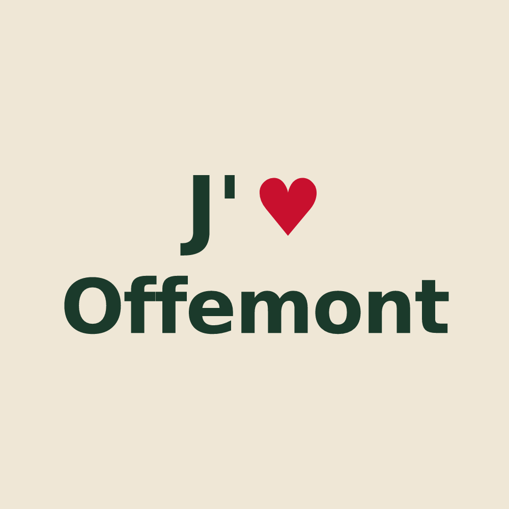 Tote bag personnalisé Offemont — design J'aime Offemont