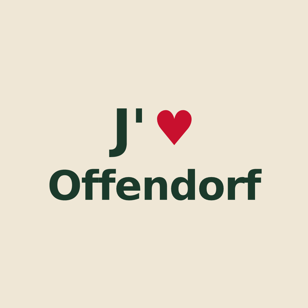 Tote bag personnalisé Offendorf — design J'aime Offendorf