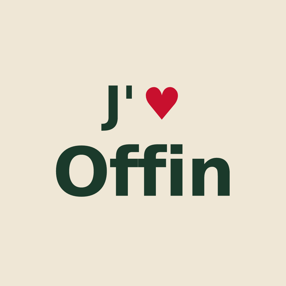 Tote bag personnalisé Offin — design J'aime Offin