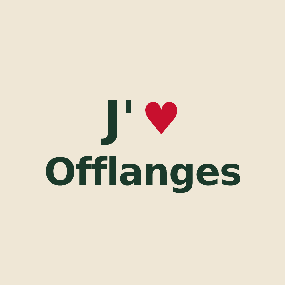 Tote bag personnalisé Offlanges — design J'aime Offlanges