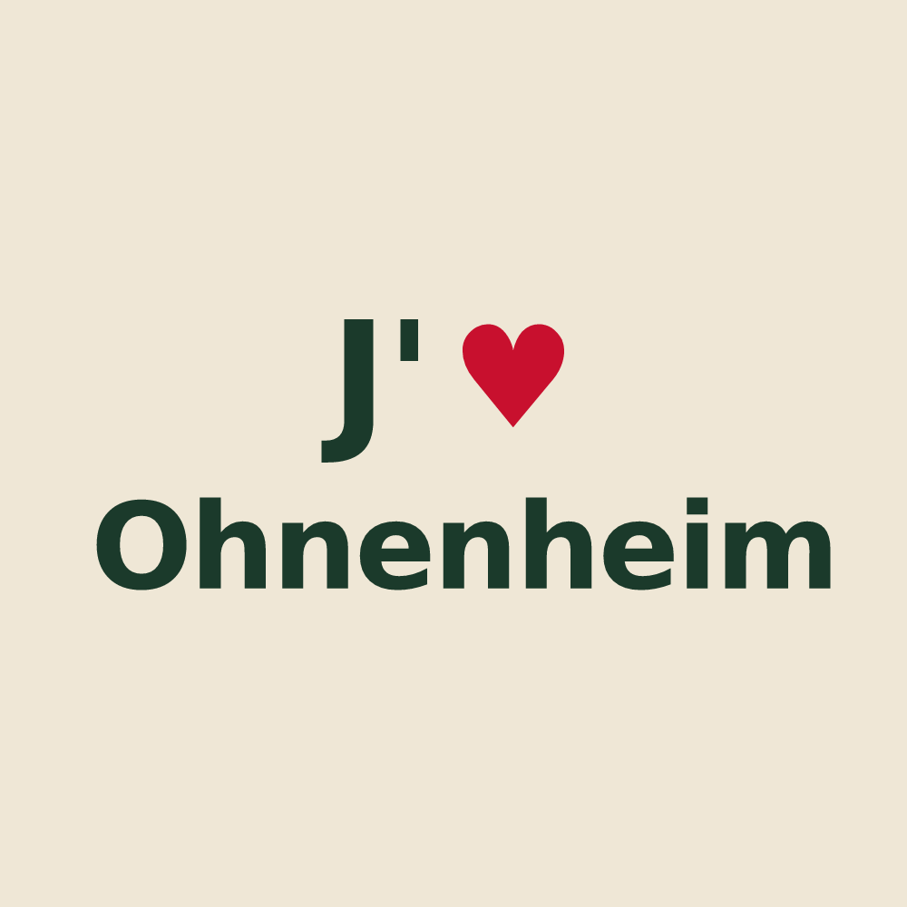 Tote bag personnalisé Ohnenheim — design J'aime Ohnenheim
