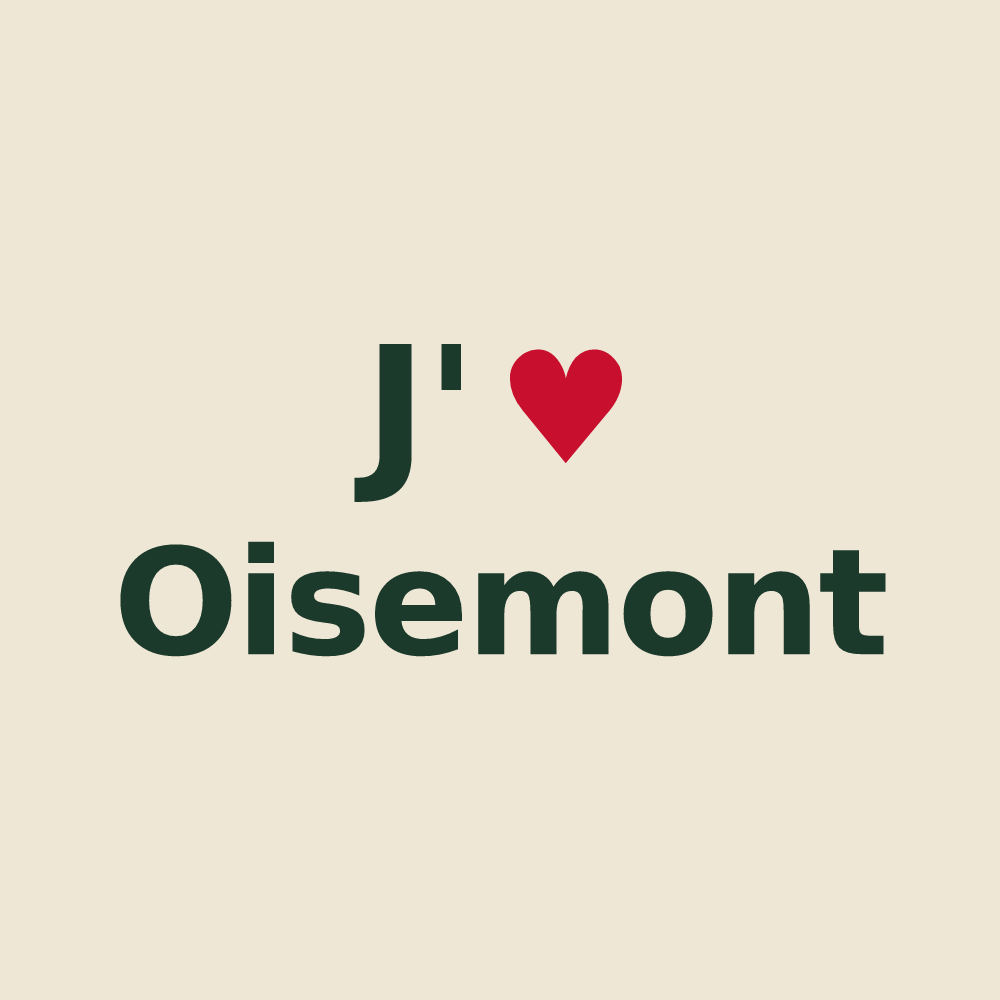 Tote bag personnalisé Oisemont — design J'aime Oisemont