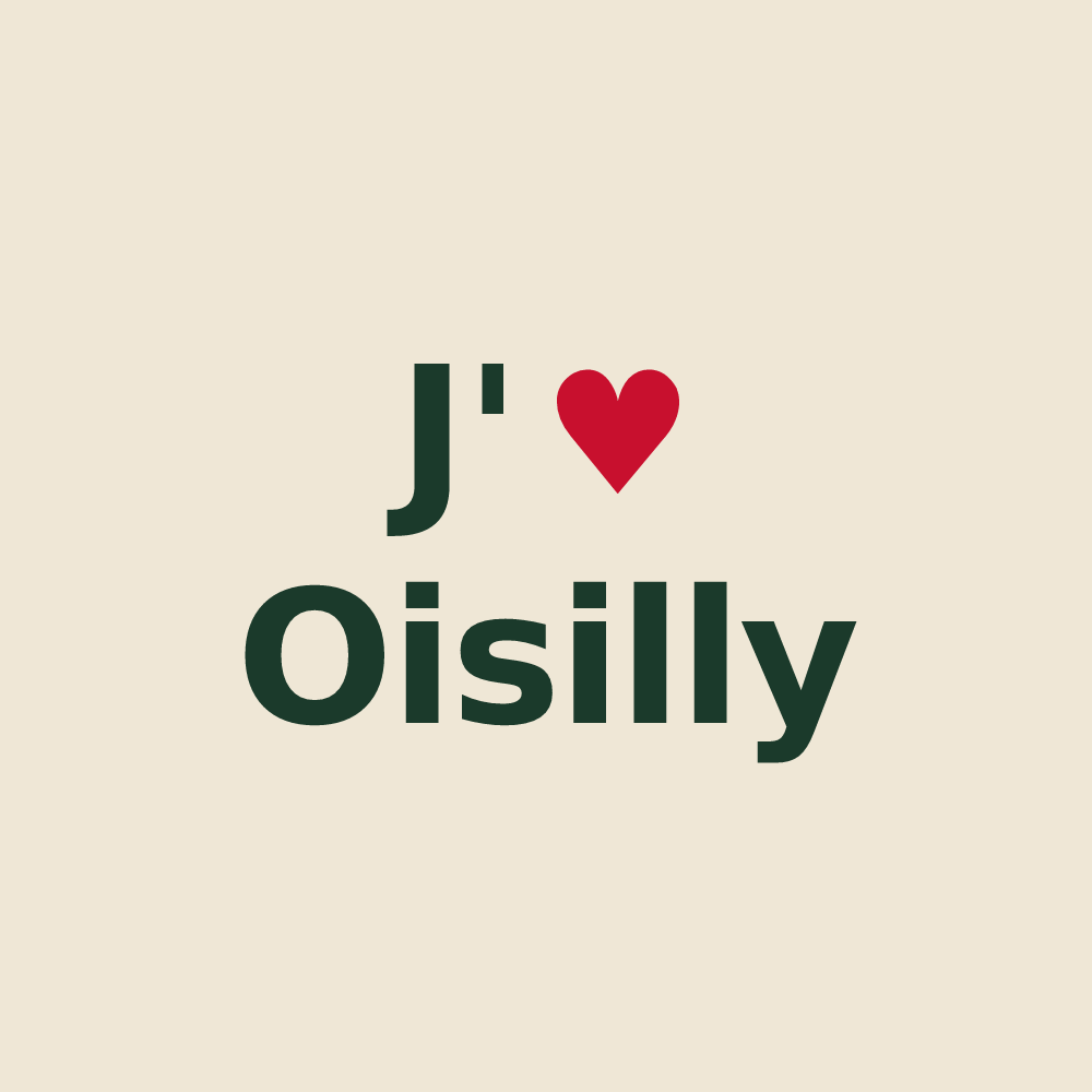 Tote bag personnalisé Oisilly — design J'aime Oisilly
