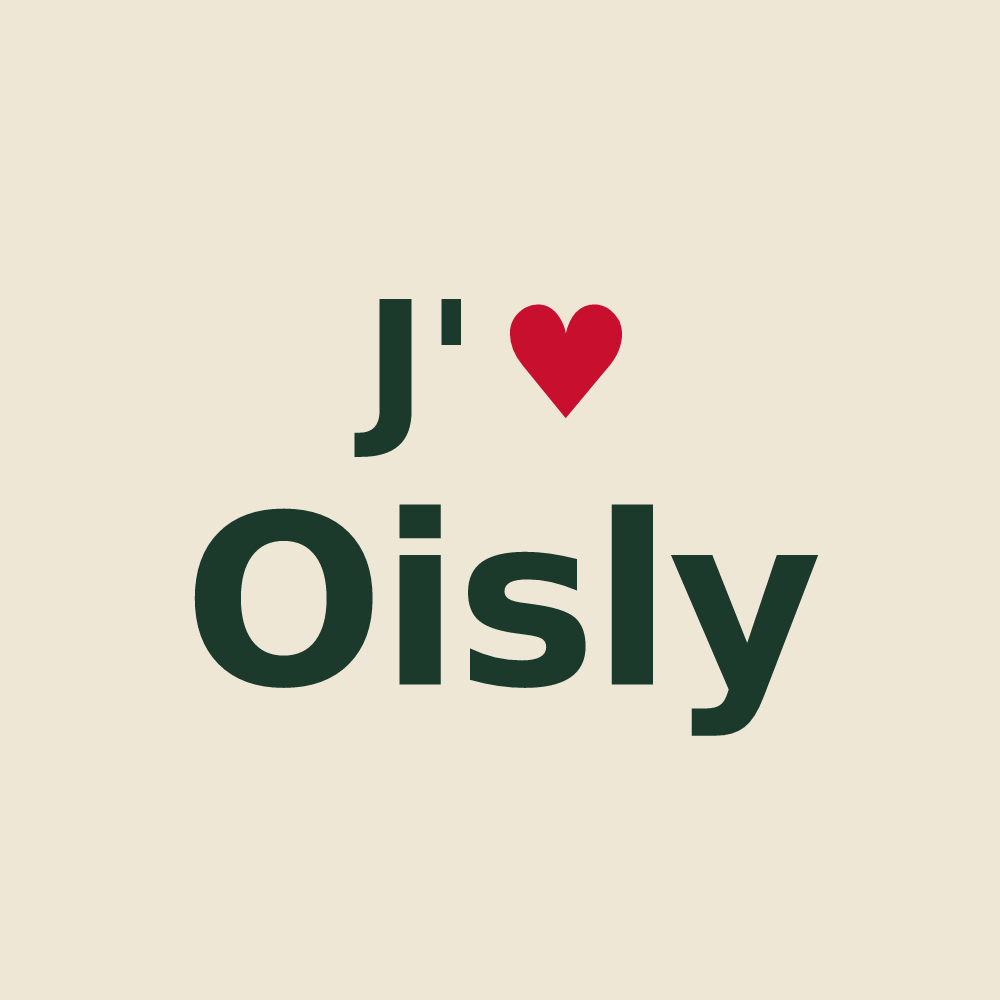 Tote bag personnalisé Oisly — design J'aime Oisly