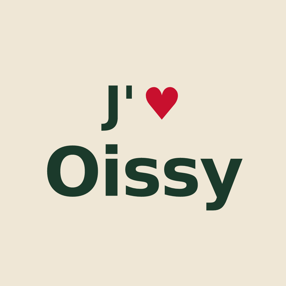 Tote bag personnalisé Oissy — design J'aime Oissy
