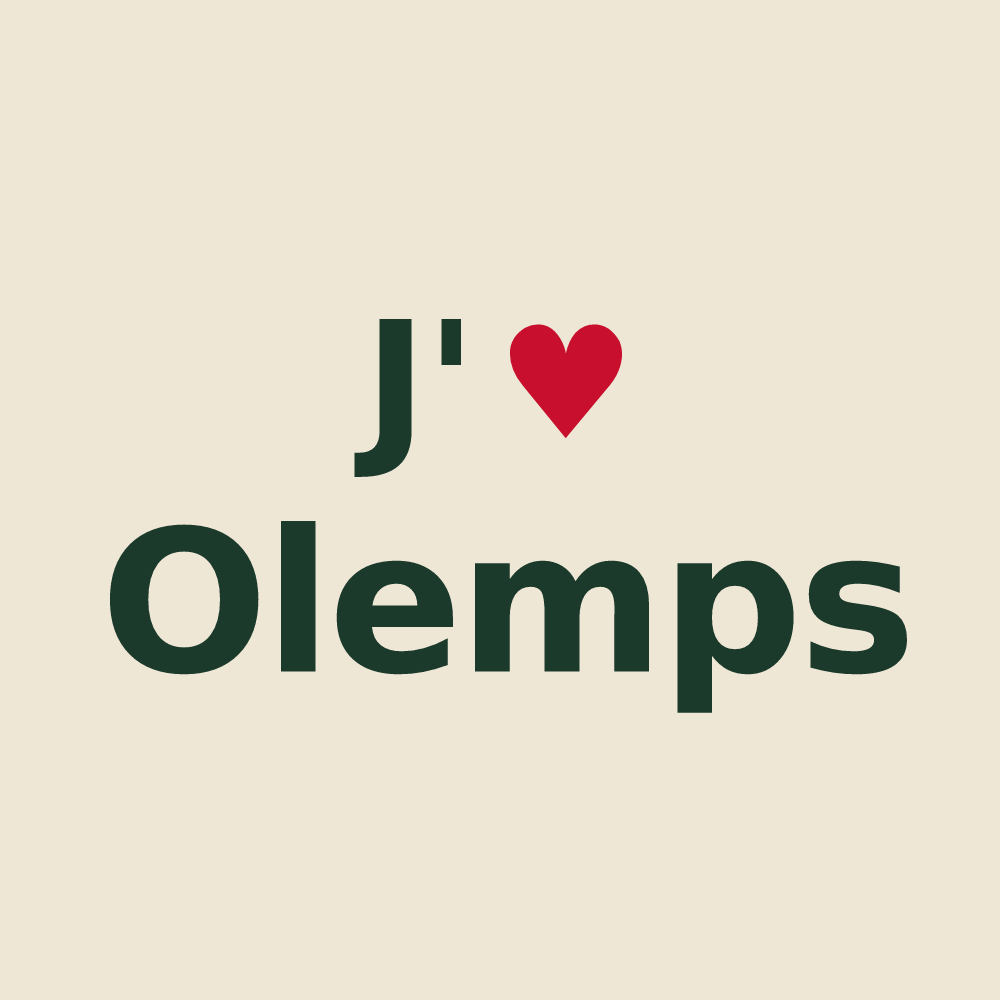 Tote bag personnalisé Olemps — design J'aime Olemps