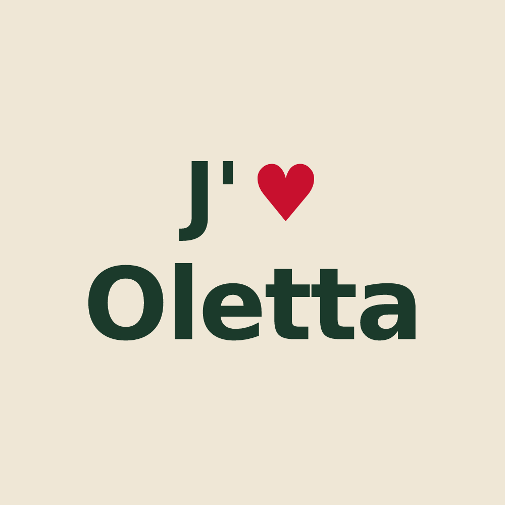 Tote bag personnalisé Oletta — design J'aime Oletta