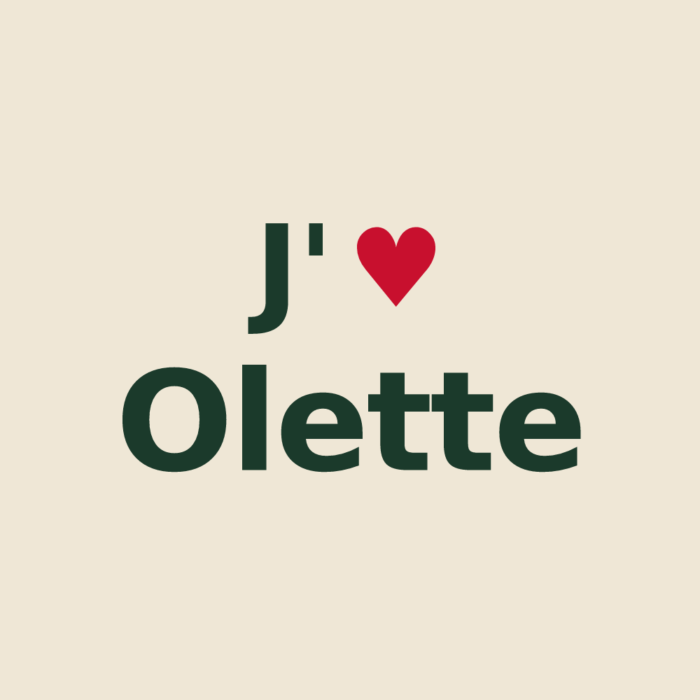 Tote bag personnalisé Olette — design J'aime Olette