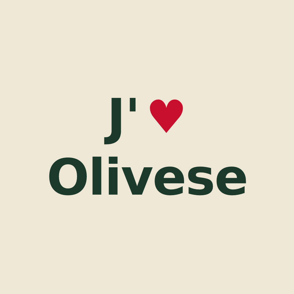 Tote bag personnalisé Olivese — design J'aime Olivese