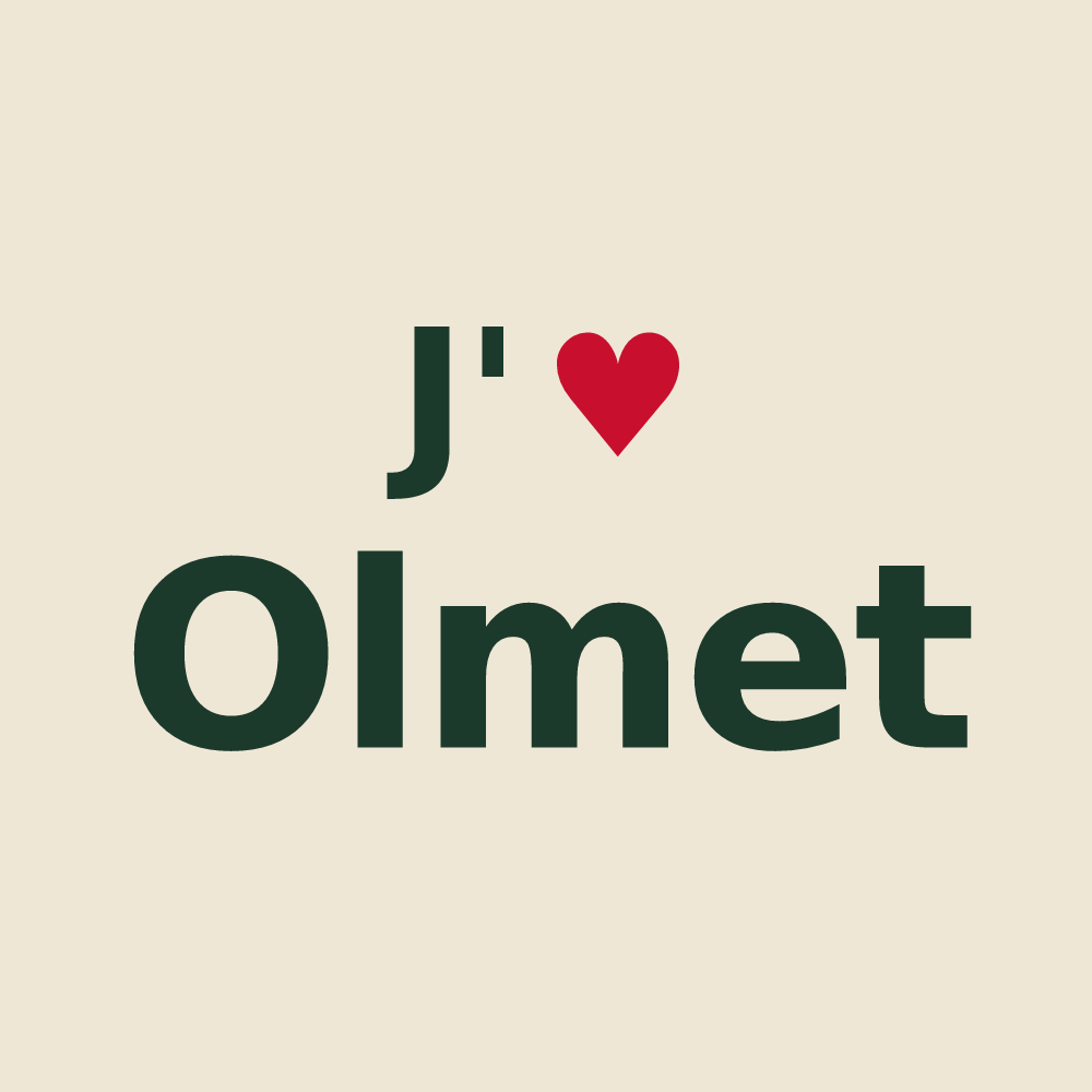 Tote bag personnalisé Olmet — design J'aime Olmet