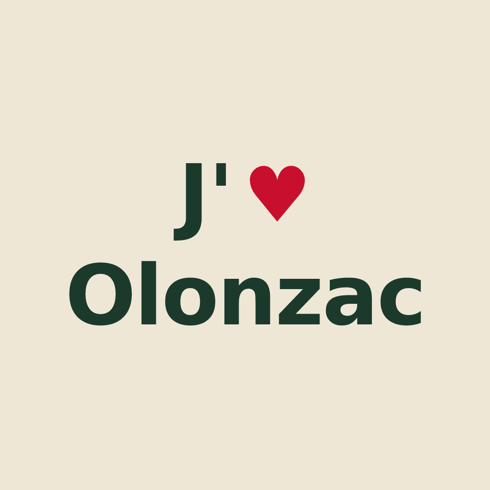 Tote bag personnalisé Olonzac — design J'aime Olonzac