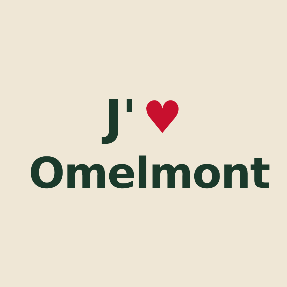 Tote bag personnalisé Omelmont — design J'aime Omelmont