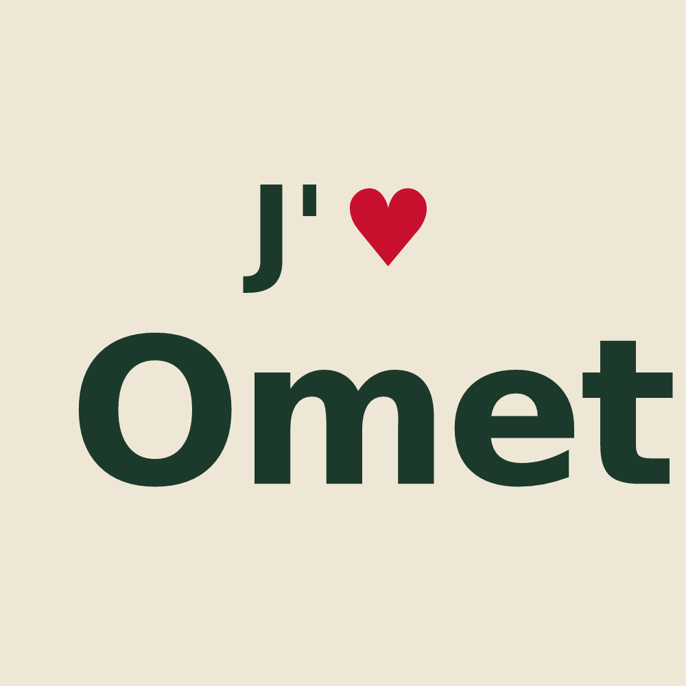 Tote bag personnalisé Omet — design J'aime Omet
