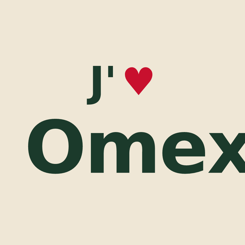 Tote bag personnalisé Omex — design J'aime Omex