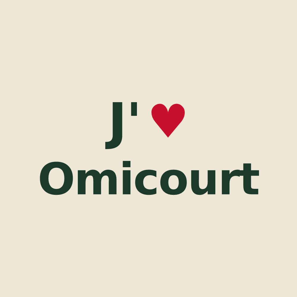 Tote bag personnalisé Omicourt — design J'aime Omicourt