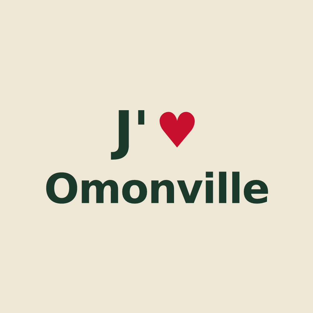 Tote bag personnalisé Omonville — design J'aime Omonville