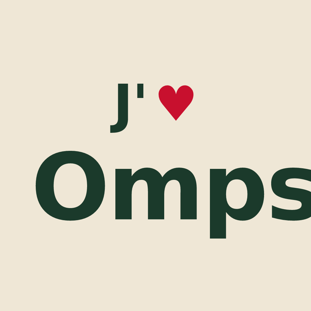 Tote bag personnalisé Omps — design J'aime Omps