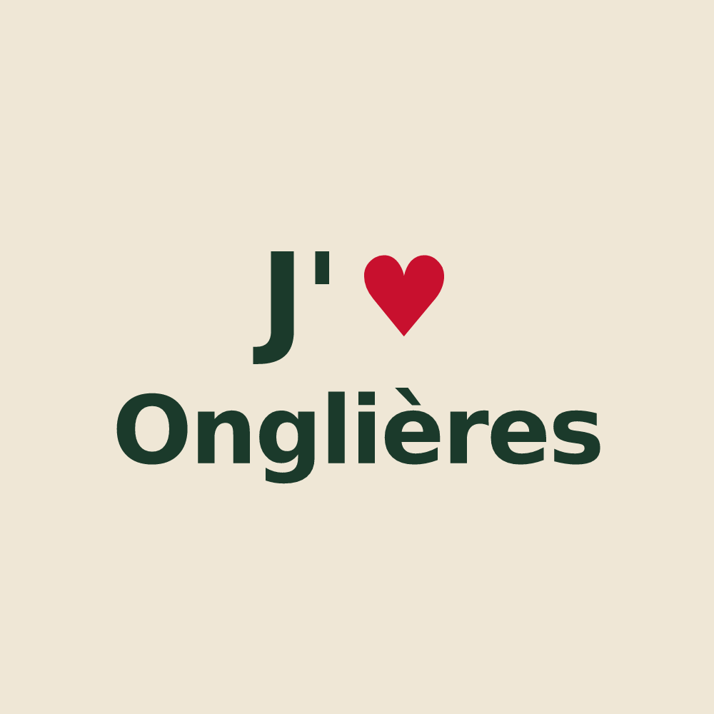 Tote bag personnalisé Onglières — design J'aime Onglières